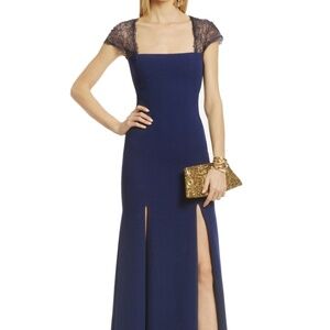 BCBG Lace JULIA Crent Navy Blue Size 8
